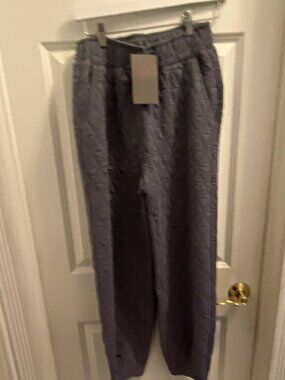 See and Be Seen Women's Blue Gray Quilted Pants Size S